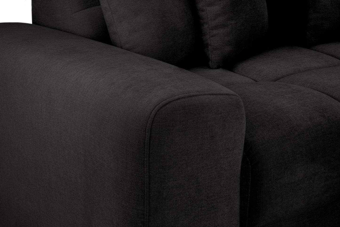 Jacob Sofa Black Right Hand Facing Corner