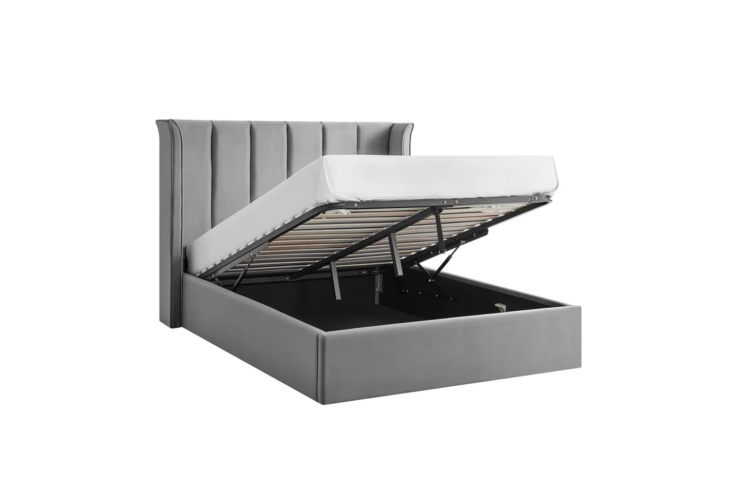 Pumford Double Storage Bed Grey