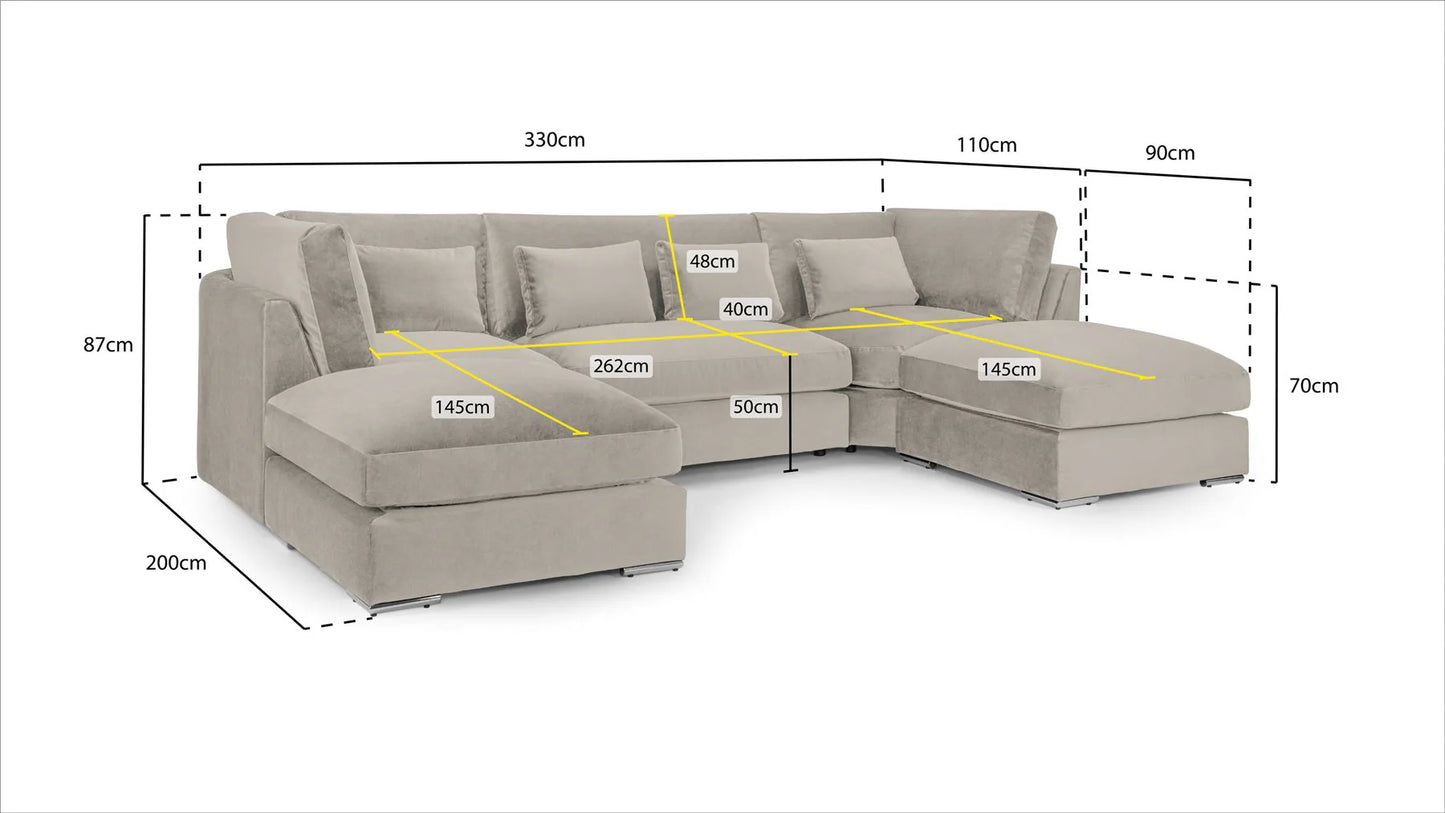 Belgravia Sofa Beige U Shape Corner