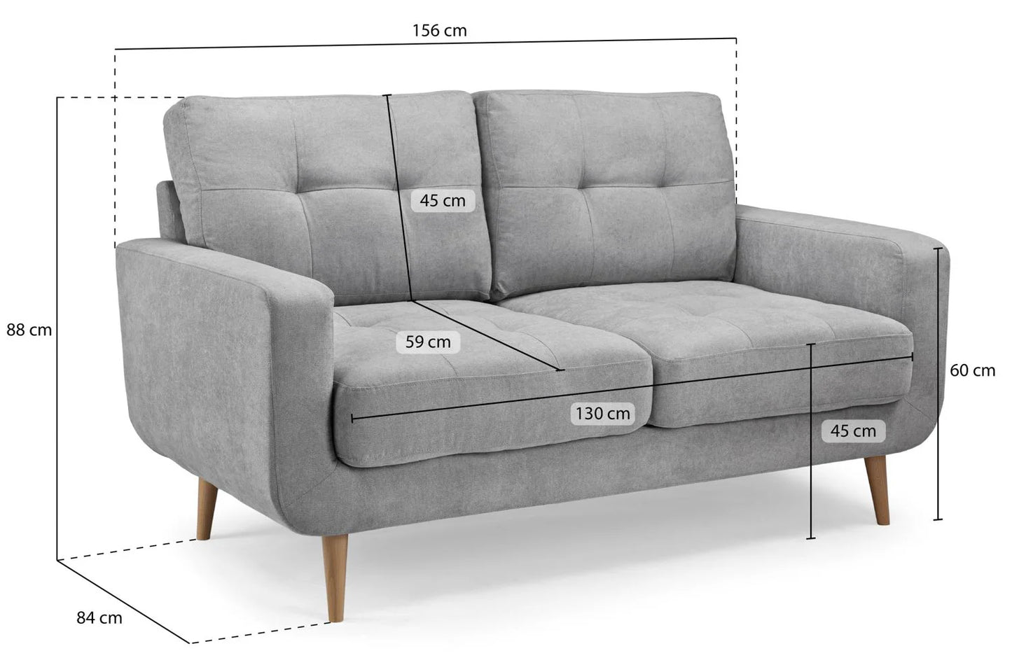 Aurora Grey 3 Seater Sofa