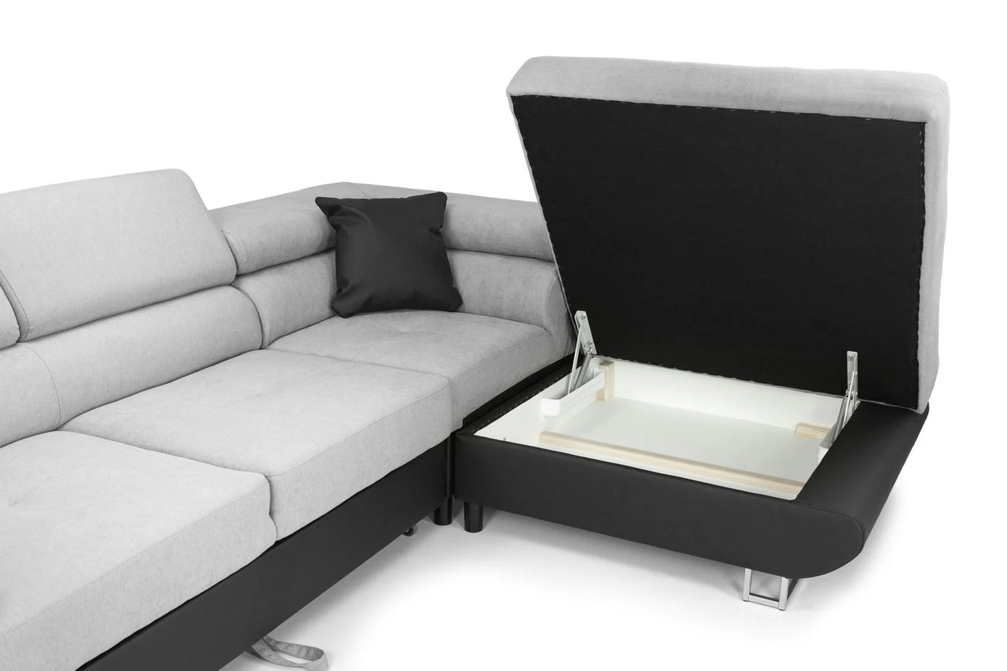 Anton Sofabed Black/Grey Left Hand Facing Corner