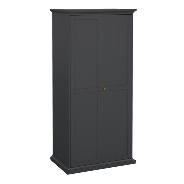 Chatsworth 2 Door Wardrobe In Matt Grey