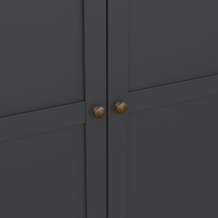 Chatsworth 2 Door Wardrobe In Matt Grey