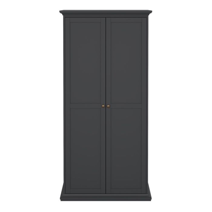 Chatsworth 2 Door Wardrobe In Matt Grey