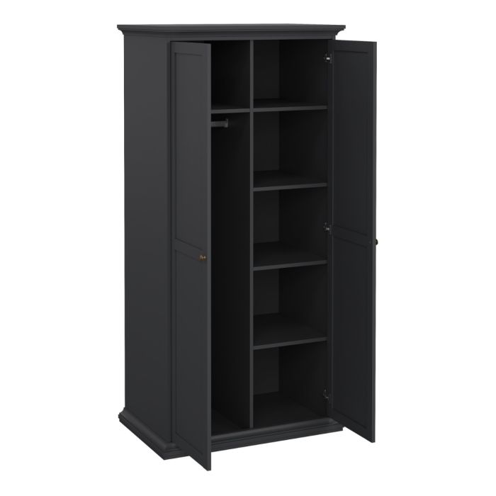 Chatsworth 2 Door Wardrobe In Matt Grey