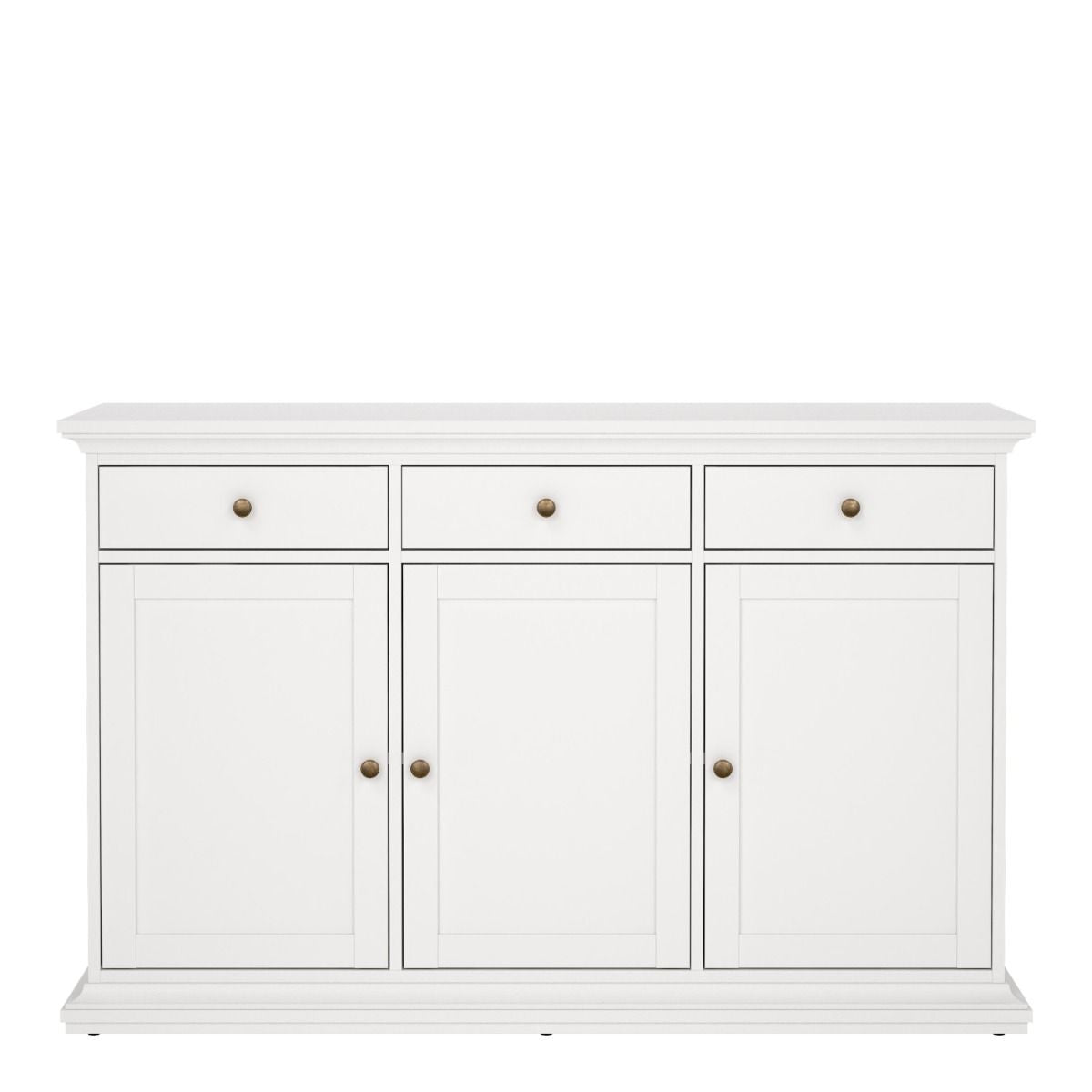 Chatsworth Sideboard with 3 Doors and 3 Drawers in White