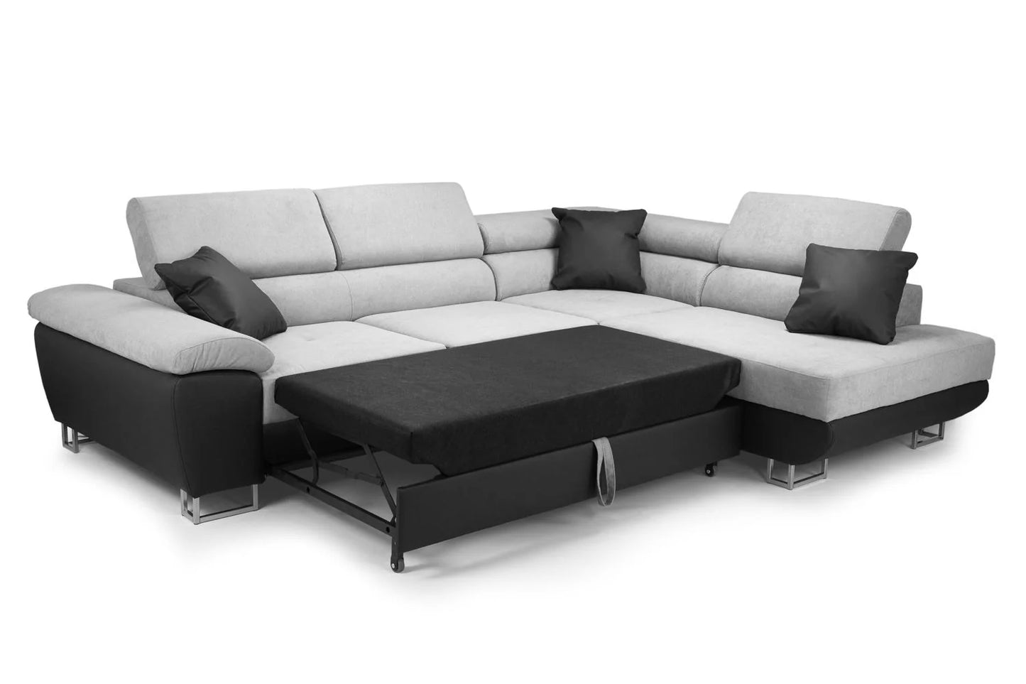 Anton Sofabed Black/Grey Left Hand Facing Corner