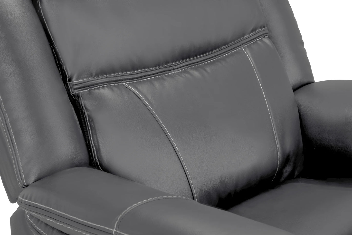 Grey Leather Harold Tech Electric Reclining Armchair