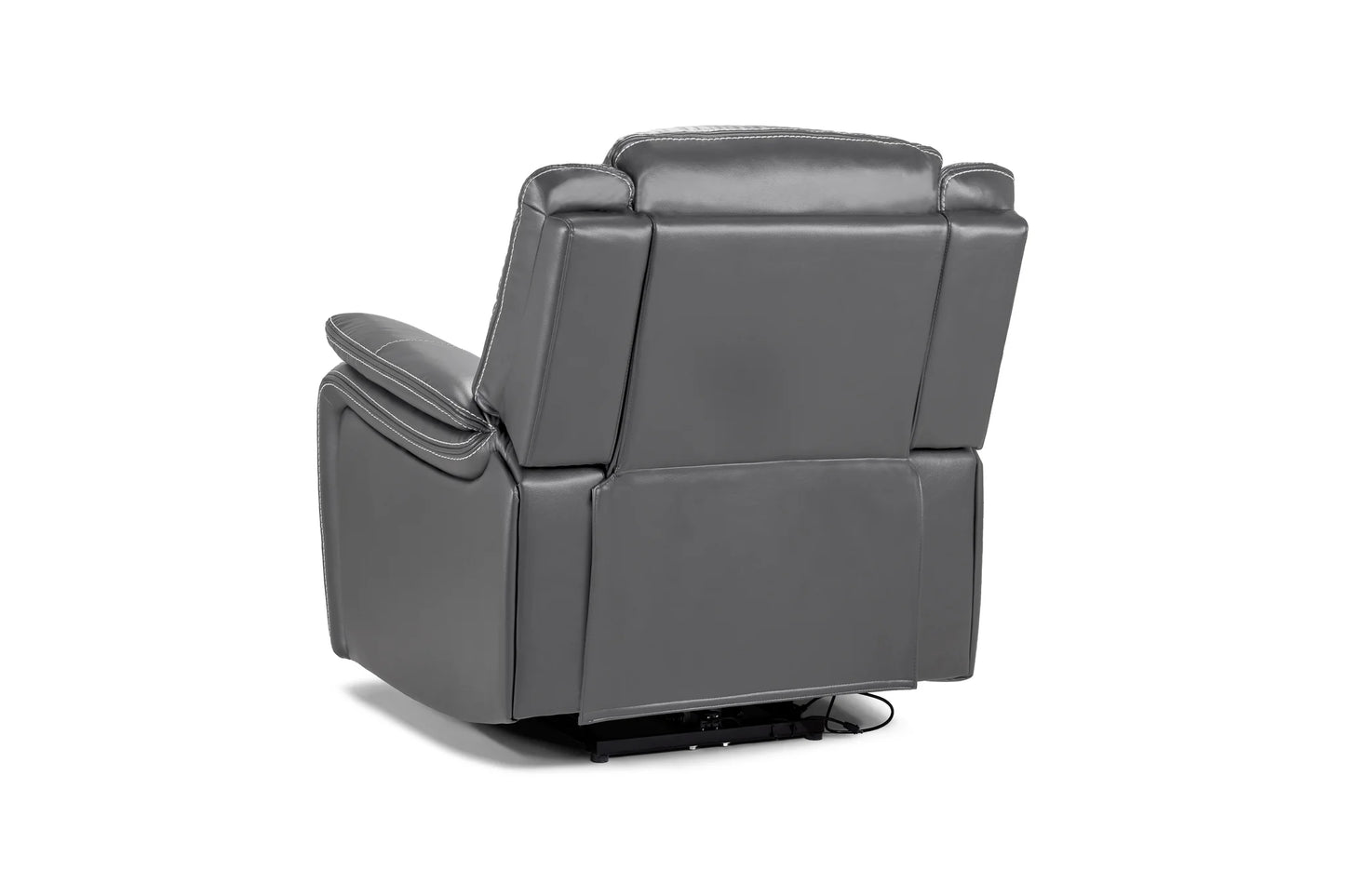 Grey Leather Harold Tech Electric Reclining Armchair