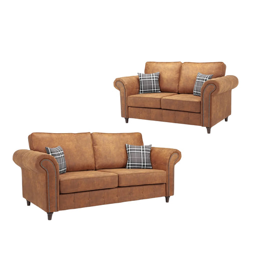 Oakland Tan 3+2 Sofa Set