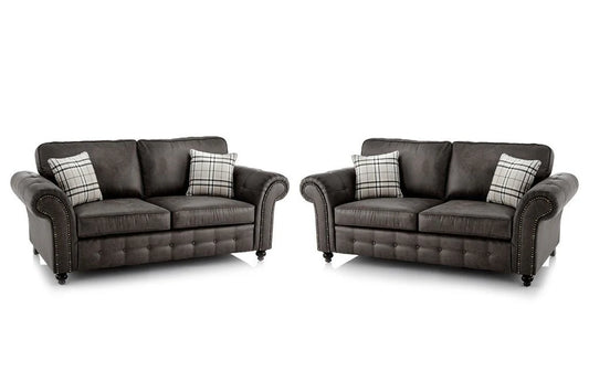 Oakland Charcoal 3+2 Sofa Set